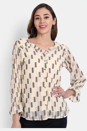 all about you Women Geometric Printed V-Neck Top