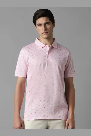 Louis Philippe Louis Philippe Jeans Men Polo Collar Printed Slim Fit Cotton T-shirt
