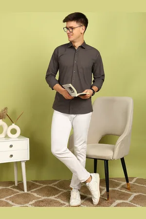 FUBAR Men Slim Fit Opaque Casual Shirt