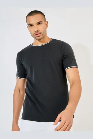 Styli Men Basic Pique Crew Neck Ringer T-Shirt