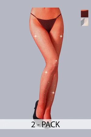 BAESD Pack Of 2 Stretchable Sparkle Stockings