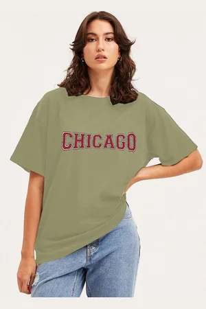 clafoutis Women Typography Printed Round Neck Cotton Relaxed Fit T-shirt