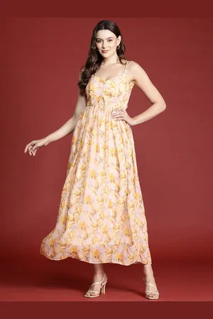 all about you Floral Print Cut-Out Maxi Dress