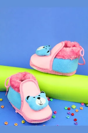 Neska Moda Unisex Kids Cotton Booties
