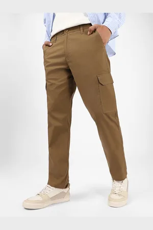 URBANO Men Mid Rise Pure Cotton Cargo Trousers