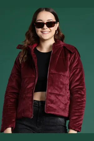 DressBerry Velvet Finish Padded Jacket