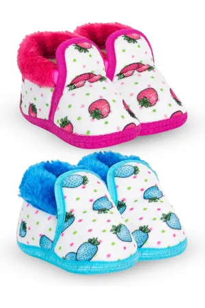 BAESD Unisex Kids Pack Of 2 Printed Cotton Booties