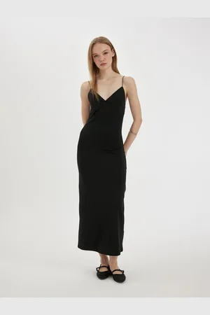 DeFacto Shoulder Straps Solid Maxi Dress