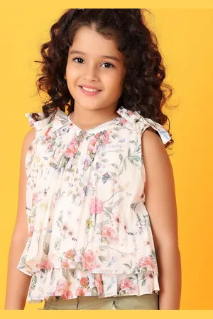 V-Mart Girls Printed Top with Shorts