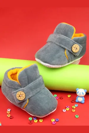 Neska Moda Unisex Kids Cotton Booties