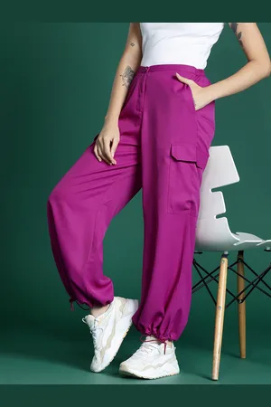 DressBerry Women High-Rise Cargo Style Trousers