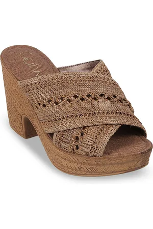 Catwalk Women Woven Design Platform Heels Sandals