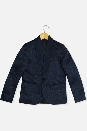 Allen Solly Boys Embroidered Notched Lapel Long Sleeves Single-Breasted Blazer