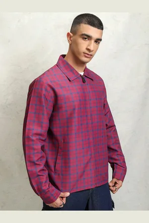 Highlander Men Checked Bomber Jacket