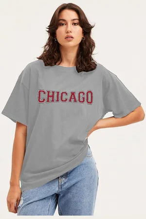 clafoutis Women Typography Printed Round Neck Cotton Relaxed Fit T-shirt