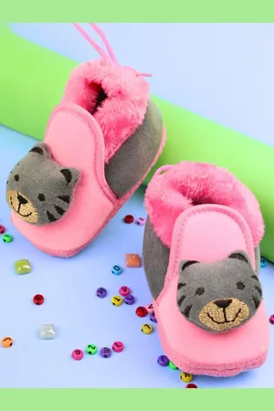 Neska Moda Unisex Kids Cotton Booties