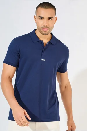 Styli Men Minimal Print Heavy Cotton Jersey Regular Polo