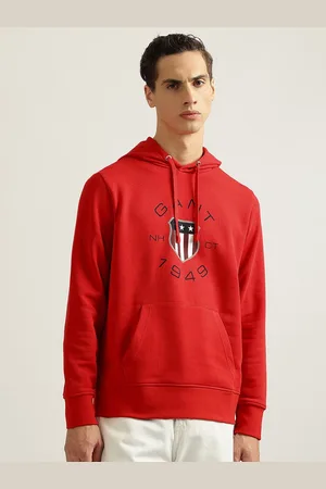 GANT Men Typography Printed Hooded Sweatshirt