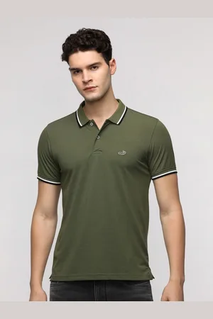 Crocodile Men Solid Polo Collar Cotton Slim Fit T-Shirt