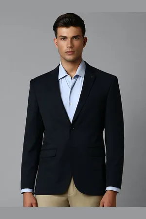 Louis Philippe Notched Lapel Collar Slim-Fit Single-Breasted Formal Blazer