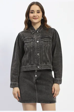 MADAME Women Solid Cotton Denim Jacket