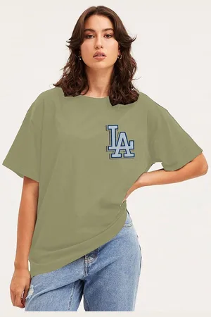 clafoutis Women Typography Printed Round Neck Cotton Relaxed Fit T-shirt