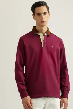 GANT Men Solid Polo Collar T-Shirt