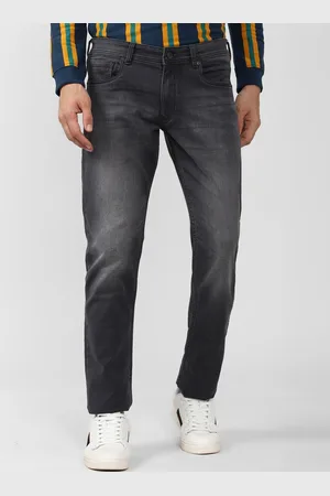 Peter England Men Slim Fit Heavy Fade Stretchable Jeans