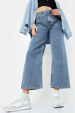 Max Collection URB_N Women Stonewashed Wide Leg Jeans