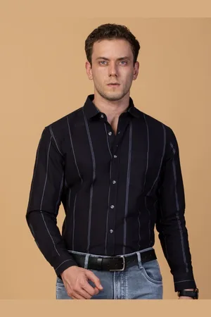 Berkshire Men Comfort Spread Collar Solid Cotton Slim Fit Formal Shirt