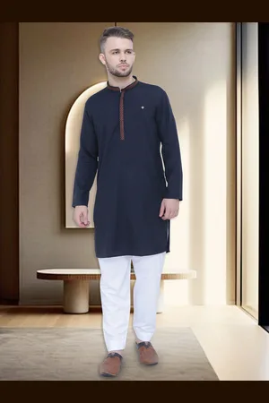 Kuons Avenue Mandarin Collar Long Sleeves Straight Kurta