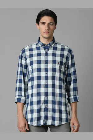 Louis Philippe Men Slim Fit Buffalo Checks Opaque Checked Casual Shirt