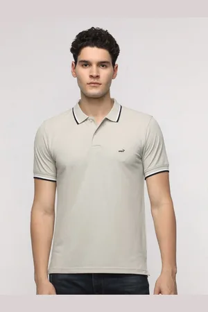 Crocodile Men Solid Polo Collar Cotton Slim Fit T-Shirt
