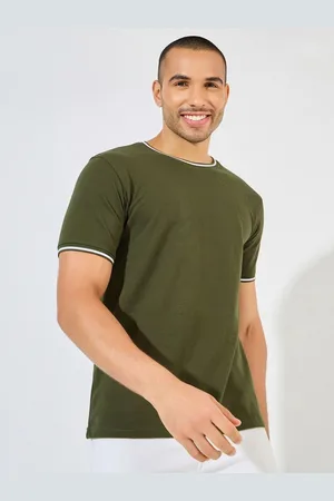 Styli Men Basic Pique Crew Neck Ringer T-Shirt