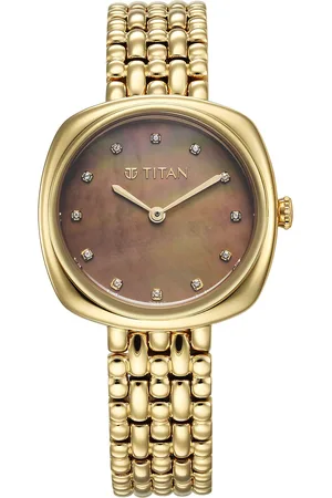 Titan Women Purple Dial & Bracelet Style Straps Analogue Watch 95241YM01