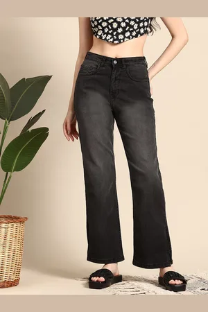 Mast & Harbour Women Straight Fit High-Rise Light Fade Stretchable Jeans