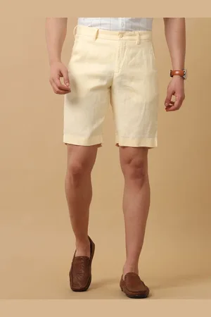 Linen Club Men Mid-Rise Slim Fit Outdoor Shorts