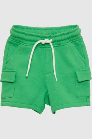 KIABI Boys Cotton Mid-Rise Regular Fit Cargo Shorts
