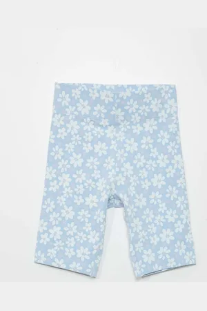 KIABI Girls Floral Printed Regular Fit Shorts