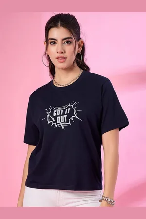 Cupid Women Typography Printed Round Neck Cotton Oversized T-Shirt