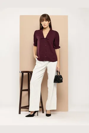 Invictus Pintuck Detailed Shirt Style Top