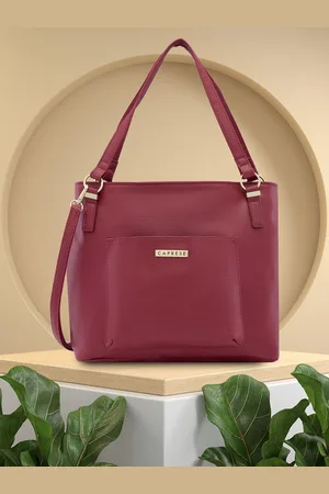 Caprese PU Structured Shoulder Bag with Applique