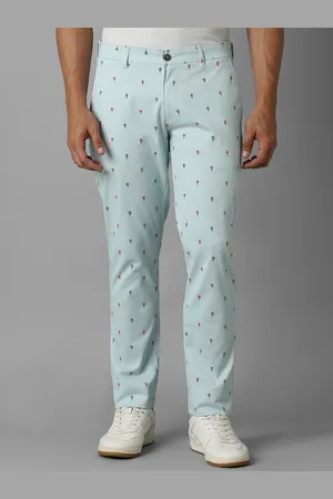 Louis Philippe Men Polka Dot Printed Slim Fit Trousers