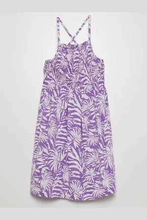 KIABI Girls Printed Smocked A-Line Dress