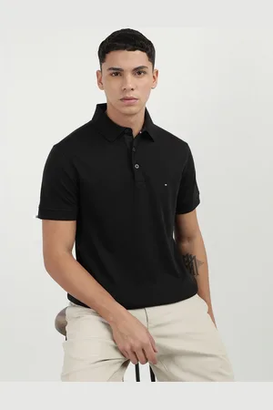 Tommy Hilfiger Men Solid Polo Collar Cotton Slim Fit T-shirt