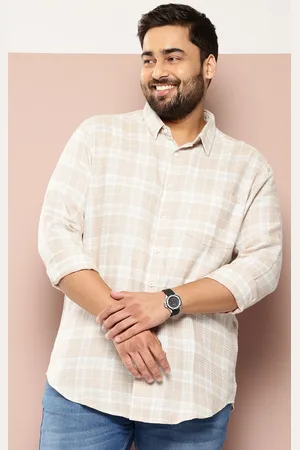Sztori Men Plus Size Checked Casual Shirt