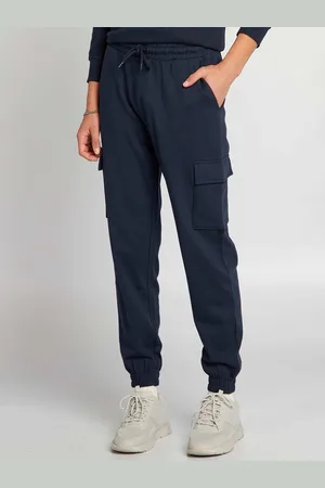 KIABI Men Cotton Drawstring Cargo Joggers Trousers