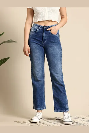 Mast & Harbour Women Mid-Rise Straight Fit Jeans