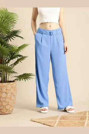 Mast & Harbour Women Pleated Parallel Trousers