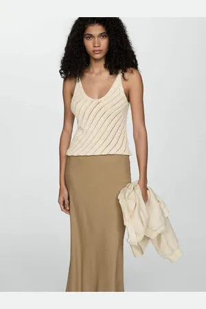 MANGO Crochet Knitted Top